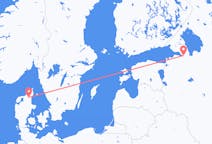 Loty z Petersburg, Rosja do Aalborg, Dania