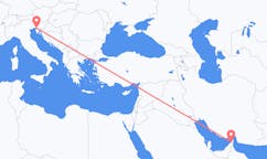 Flights from Ras al-Khaimah, United Arab Emirates to Trieste, Italy