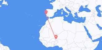 Flyrejser fra Niger til Portugal