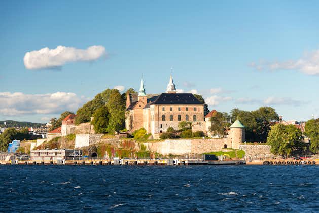 Photo of Akershus Fortress in the city center of Oslo, Norway.