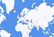 인도 비사카파트남에서 출발해 아이슬란드 아쿠레이리로(으)로 가는 항공편