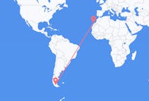 Fly fra Punta Arenas til Fuerteventura