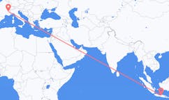 Flyg från Semarang, Indonesien till Grenoble, Frankrike