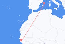 Vols de Bissau, Guinée-Bissau vers Mahón, Espagne