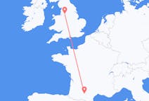 Flyrejser fra Manchester, England til Toulouse, Frankrig