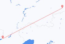 Vols depuis la ville de Kourgan (Oblast de Kourgan) vers la ville de Rostov-sur-le-Don