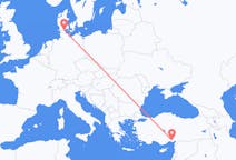 出发地 丹麦出发地 森纳堡目的地 土耳其阿达纳的航班