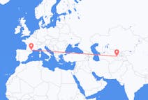 Flyg från Samarkand, Uzbekistan till Carcassonne, Frankrike