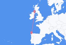 Flights from Santiago de Compostela in Spain to Belfast in Northern Ireland