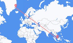 Flyg från Kuching, Malaysia till Ittoqqortoormiit, Grönland