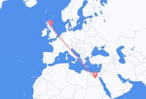 Flyrejser fra Asyut, Egypten til Edinburgh, Skotland