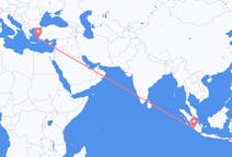 Vluchten van bengkulu, Indonesië naar Kos, Griekenland