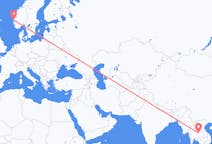 Flights from Khon Kaen, Thailand to Bergen, Norway