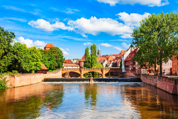 Photo of Maxbrucke or Maxbruecke is an arch bridge over the Pegnitz river in the old town of Nuremberg.