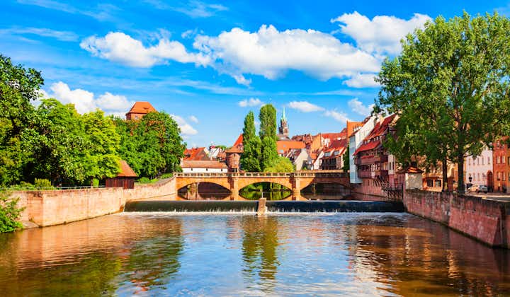 Photo of Maxbrucke or Maxbruecke is an arch bridge over the Pegnitz river in the old town of Nuremberg.