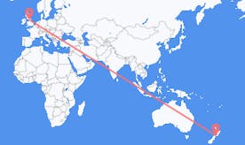 Flyreiser fra New Zealand til England