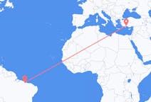 Flyrejser fra São Luís, Brasilien til Antalya, Tyrkiet