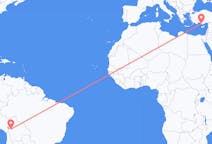 Flyg från La Paz, Bolivia till Gazipaşa, Turkiet