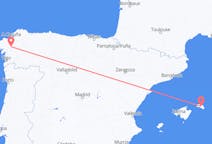 Flyrejser fra Santiago de Compostela, Spanien til Mahon, Spanien
