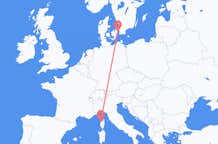 Flyreiser fra Calvi, Frankrike til København, Danmark