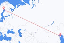 Flyg från Yantai, Kina till Lulea, Sverige