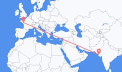 出发地 印度出发地 贾姆讷格尔目的地 法国南特的航班