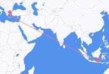 Flights from Praya, Lombok, Indonesia to Santorini, Greece