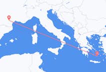 Voos de Castres para Santorini