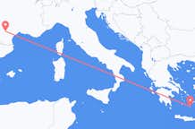 Flights from Castres to Santorini
