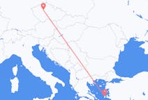 ギリシャのキオス島からから、チェコのプラハまでのフライト
