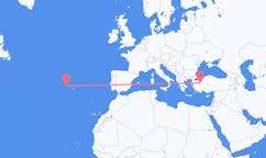 Flights from Kütahya, Turkey to Pico Island, Portugal