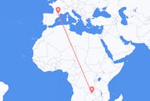 Flyrejser fra Lubumbashi, Den Demokratiske Republik Congo til Carcassonne, Frankrig