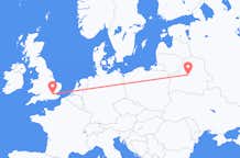 Fly fra Minsk til London