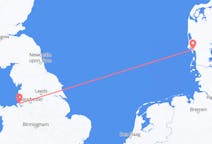 Vols depuis la ville d'Esbjerg vers la ville de Liverpool