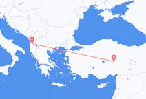 เที่ยวบิน จาก ติรานา, แอลเบเนีย ไปยัง คัยเซรี, ตุรกี