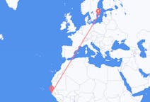 Flyreiser fra Banjul, Gambia til Visby, Sverige