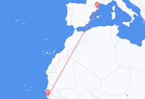 세네갈 지긴쇼르에서 출발해 스페인 지로나로(으)로 가는 항공편