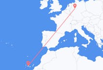 Vluchten van Paderborn, Duitsland naar Tenerife, Spanje