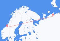 Vols depuis la ville de Naryan-Mar vers la ville de Trondheim