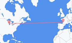 Flyreiser fra Milwaukee, USA til Bordeaux, Frankrike