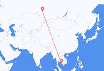 Flyreiser fra Sihanoukville-provinsen, Kambodsja til Novosibirsk, Russland