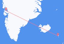 Flyg från Qaarsut, Grönland till Sørvágur, Färöarna