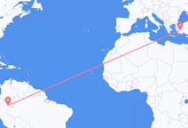 Flyrejser fra Iquitos, Peru til Denizli, Tyrkiet