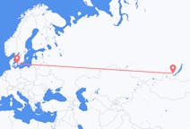 Fly fra Irkutsk til København