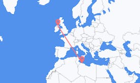 Flights from Libya to Northern Ireland