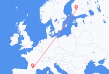Flug frá Tampere, Finnlandi til Toulouse, Frakklandi