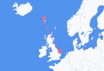 Flyreiser fra Norwich, England til Sørvágur, Færøyene