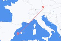 Loty z Salzburg w Austrii na Ibizę w Hiszpanii
