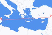 튀니지 모나스티르에서 출발해 터키 가지안테프까지(으)로 가는 항공편