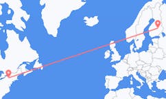 Flyreiser fra Ithaca, USA til Kuopio, Finland